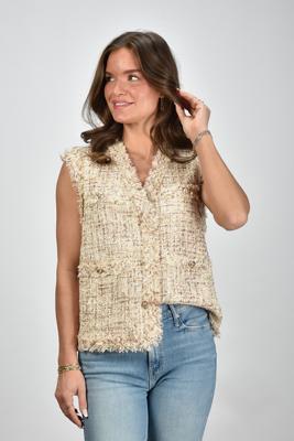IRO gilet Ozya WP07OZYA champagne