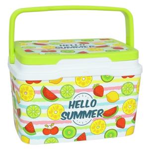 Beach Vibes lunch Koelbox - 5 liter - kunststof - fruit print - 28 x 20 x 19 cm