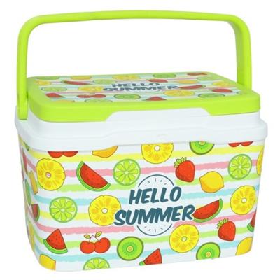 Beach Vibes lunch Koelbox - 5 liter - kunststof - fruit print - 28 x 20 x 19 cm