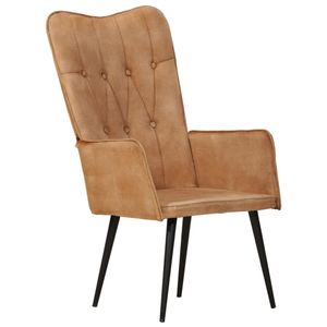 Fauteuil canvas bruin