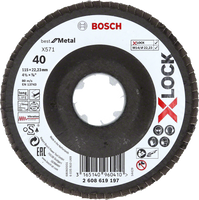 Bosch Accessoires X-LOCK Lamellenschijf Best for Metal schuin, glasvezel, Ø115mm, G 40, X571 - 1 stuk(s) - 2608619197