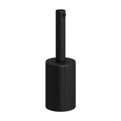 Fitting lamp e27 lang zwart rond design 7cm
