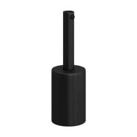 Fitting lamp e27 lang zwart rond design 7cm