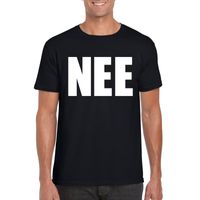 NEE tekst t-shirt - zwart - heren