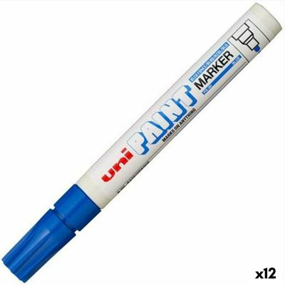 Permanente markeerstift Uni-Ball PX-20 Blauw (12 Stuks)