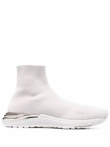 Ferragamo baskets montantes en maille - Gris