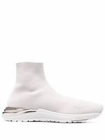Ferragamo baskets montantes en maille - Gris