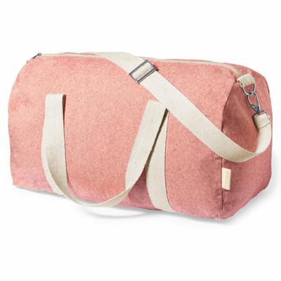 Reistas Nature - 49x26x24 cm - retro rood/naturel - weekendtas - sporttas