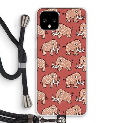 Mammoet: Pixel 4 Transparant Hoesje met koord