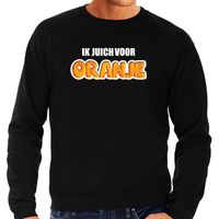 Zwarte sweater / trui Holland / Nederland supporter ik juich voor oranje EK/ WK voor heren