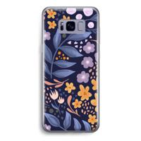Flowers with blue leaves: Samsung Galaxy S8 Transparant Hoesje - thumbnail