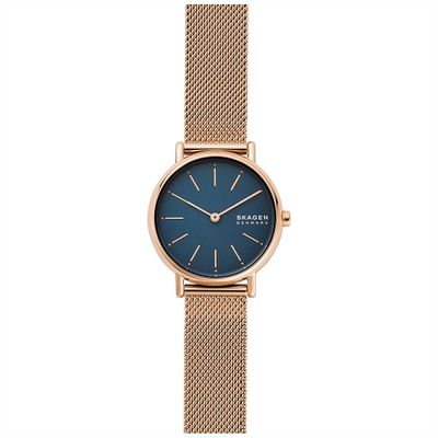 Skagen SKW2837 Horloge Signatur staal rosekleurig-blauw 30 mm