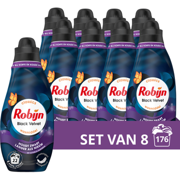Robijn Klein & Krachtig Wasmiddel Zwart 8 x 665ML bij Jumbo