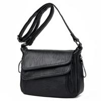 Zomer lederen luxe handtassen vrouwelijke schouder Messenger Bag (zwart)