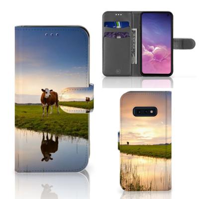 Samsung Galaxy S10e | Telefoonhoesje | Met pasjeshouder | Koe