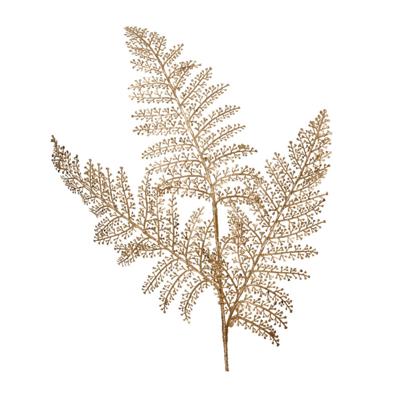 Kunstplant tak varen - goud - 80 x 30 cm - kunststof - metallic glans - decoratie