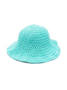 Alanui Kids bonnet en crochet - Bleu