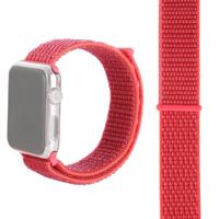 Eenvoudige mode nylon horlogebandje voor Apple Watch serie 5 & 4 44mm/3 & 2 & 1 42mm met Magic stick (Rose Red)