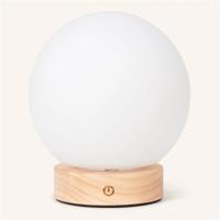 Tafellamp oplaadbaar Flore lichtbruin hout