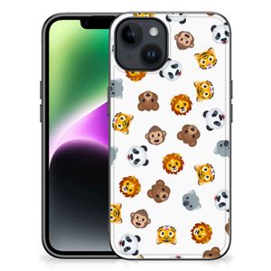 Back Case voor iPhone 15 Dieren Emojis