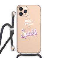 Sparkle quote: iPhone 11 Pro Max Transparant Hoesje met koord