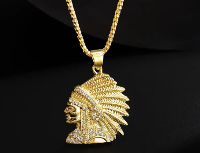 Indiaan ketting goudkleurig met zikroon - Sieraden - Spiritueelboek.nl