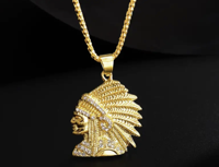 Indiaan ketting goudkleurig met zikroon - Sieraden - Spiritueelboek.nl