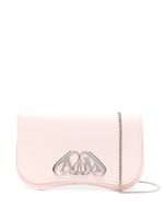 Alexander McQueen sac à bandoulière en cuir à plaque logo - Rose