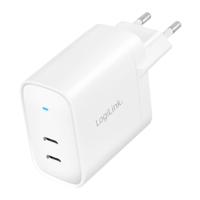 LogiLink PA0282 USB-oplader Binnen, Thuis Aantal uitgangen: 2 x USB-C bus (Power Delivery) USB Power Delivery (USB-PD)