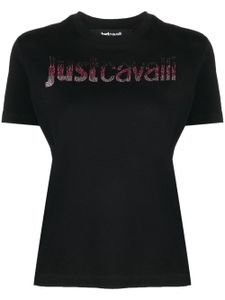 Just Cavalli t-shirt en coton à ornements strassés - Noir