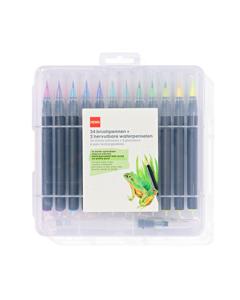 HEMA Brushpennen En Hervulbare Waterpenselen 28-delig