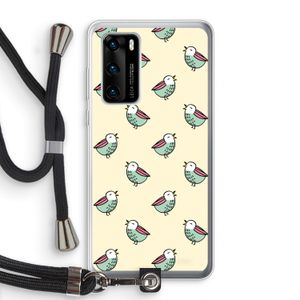 Vogeltjes: Huawei P40 Transparant Hoesje met koord