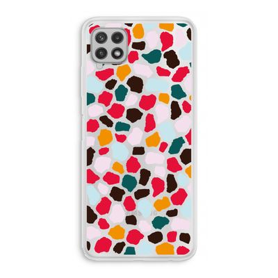 Colored Giraffe: Samsung Galaxy A22 4G Transparant Hoesje