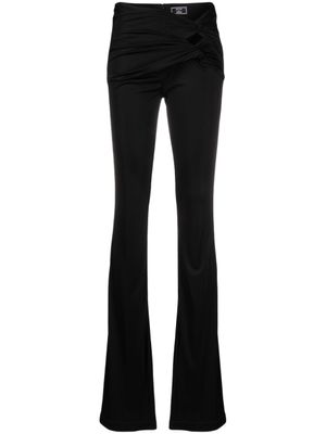 Versace x Dua Lipa pantalon noué à coupe évasée - Noir