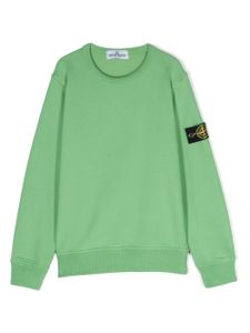 Stone Island Junior Compass-motif cotton sweatshirt - Vert