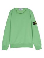 Stone Island Junior Compass-motif cotton sweatshirt - Vert