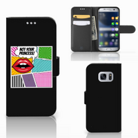 Samsung Galaxy S7 Wallet Case met Pasjes Popart Princess