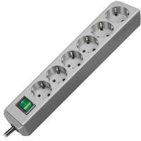 Brennenstuhl eco-line stekkerdoos 6x stekkerdoos (grijs, 1159540015, voor 6 stekkers)