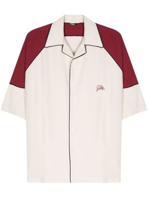 GCDS chemise Comma Bowling - Tons neutres