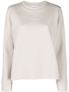 Calvin Klein micro logo cotton sweatshirt - Gris