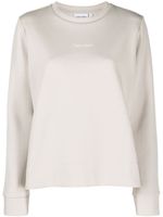 Calvin Klein micro logo cotton sweatshirt - Gris - thumbnail