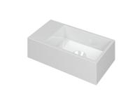 INK Fontein Versus Zonder Kraangat Links Polystone Glans Wit 36x18x9 cm