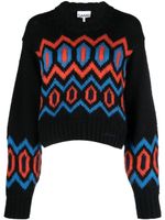 GANNI pull en laine biologique - Noir