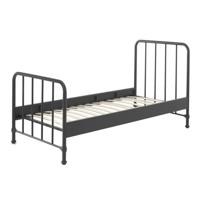 Leen Bakker - Vipack Bed Bronxx - 90x200 Cm - Metaal - Zwart - 208x98.5x110 Cm