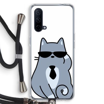 Cool cat: OnePlus Nord CE 5G Transparant Hoesje met koord