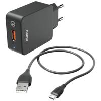 Hama USB-oplader 19.5 W Binnen, Thuis Uitgangsstroom (max.) 3000 mA Aantal uitgangen: 1 x USB-A - thumbnail