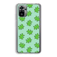 Groene blaadjes: Xiaomi Redmi Note 10S Transparant Hoesje