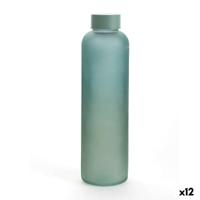 Waterfles Quid Quidate Turkoois Glas 600 ml (12 Stuks)