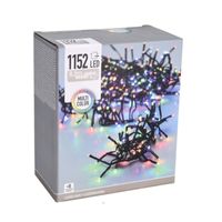 Clusterverlichting - gekleurd - 1152 leds - 840 cm - zwart snoer - thumbnail