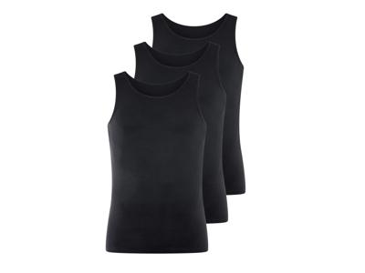 LIVERGY 3 Heren hemden (Zwart, M)